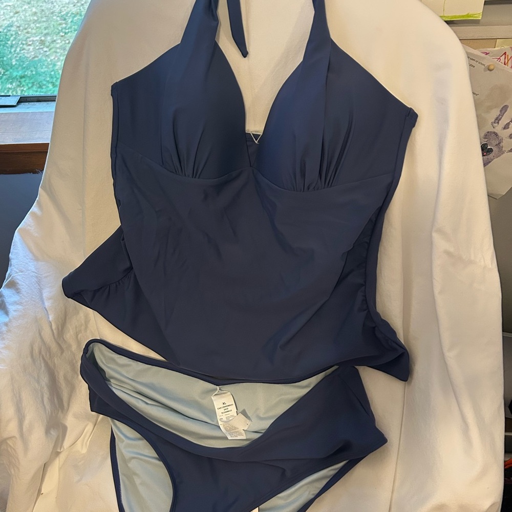 Cupshe Navy Two Piece Swimsuit
